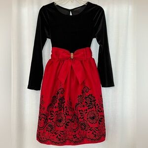 Rare Editions' Girl’s charming red and black dress. Like new. Size 10.